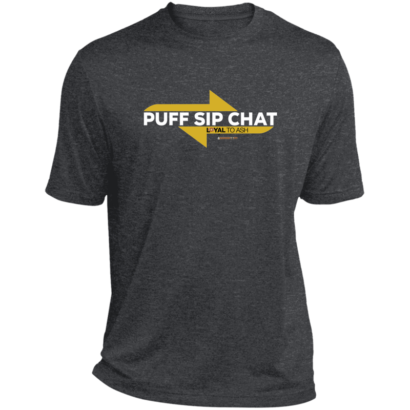 Puff Sip Chat Heather Performance Tee
