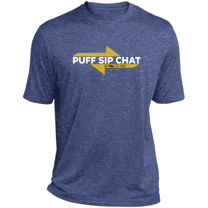 Puff Sip Chat Heather Performance Tee