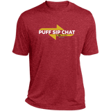 Puff Sip Chat Heather Performance Tee