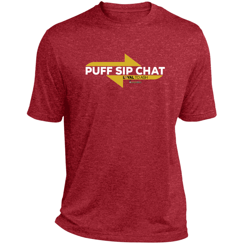 Puff Sip Chat Heather Performance Tee