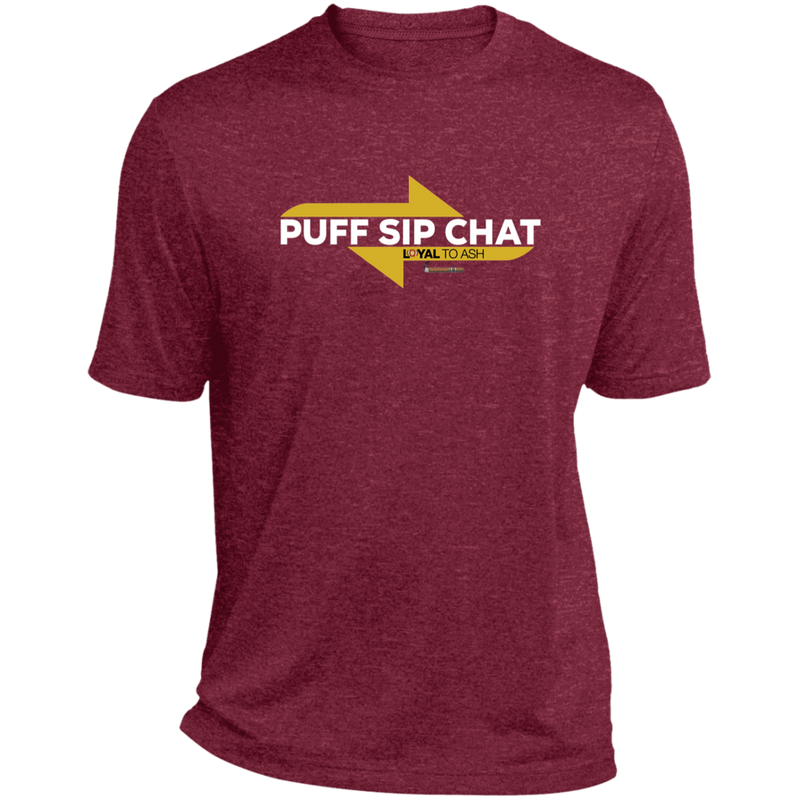 Puff Sip Chat Heather Performance Tee
