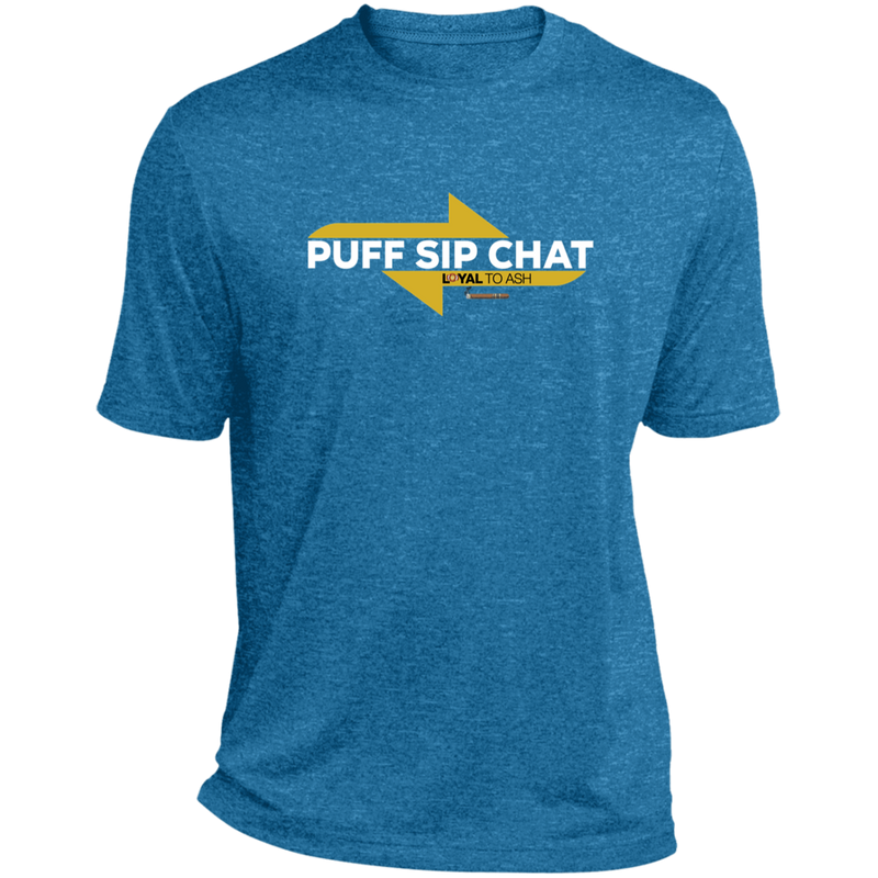 Puff Sip Chat Heather Performance Tee
