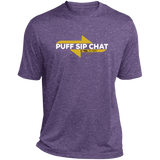 Puff Sip Chat Heather Performance Tee