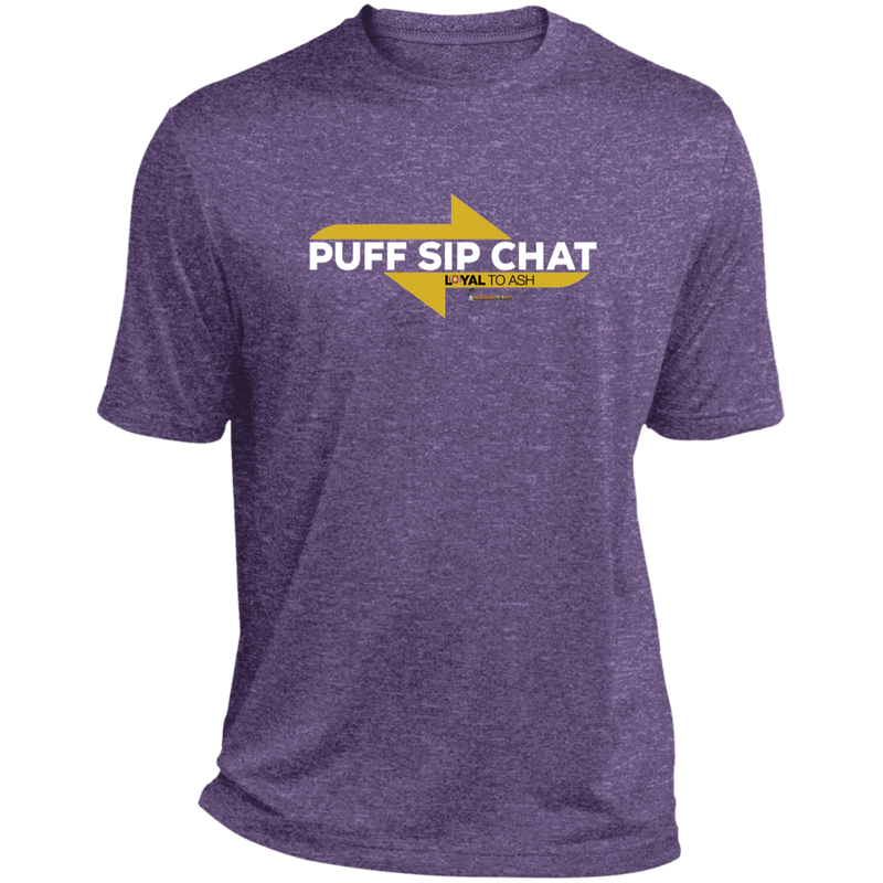 Puff Sip Chat Heather Performance Tee