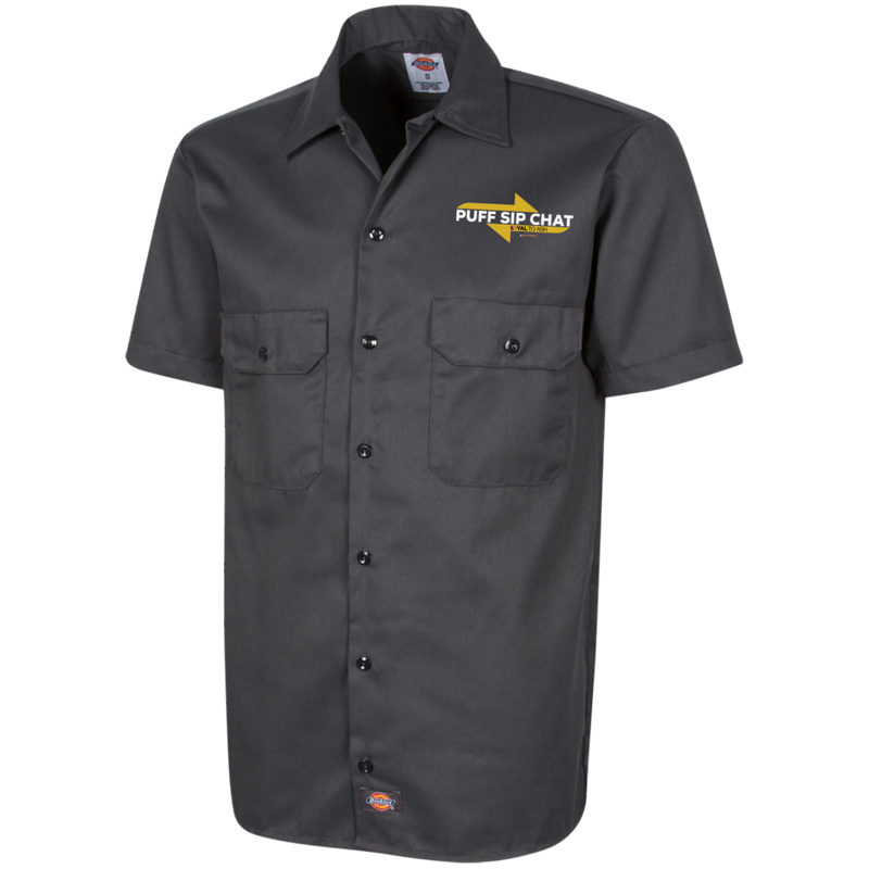 Puff Sip Chat  Dickies Men's Short Sleeve Workshirt