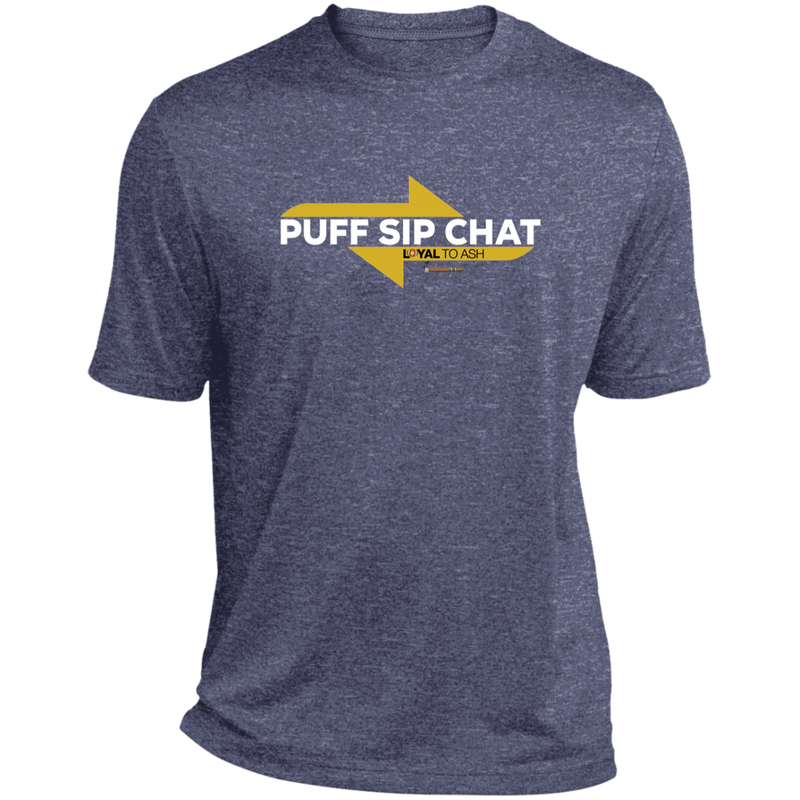 Puff Sip Chat Heather Performance Tee
