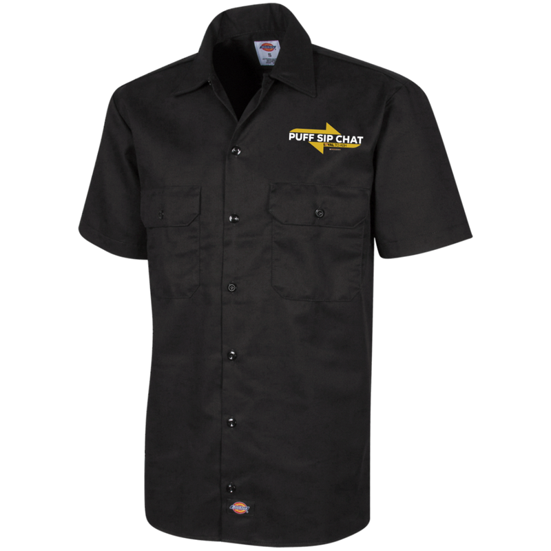 Puff Sip Chat  Dickies Men's Short Sleeve Workshirt