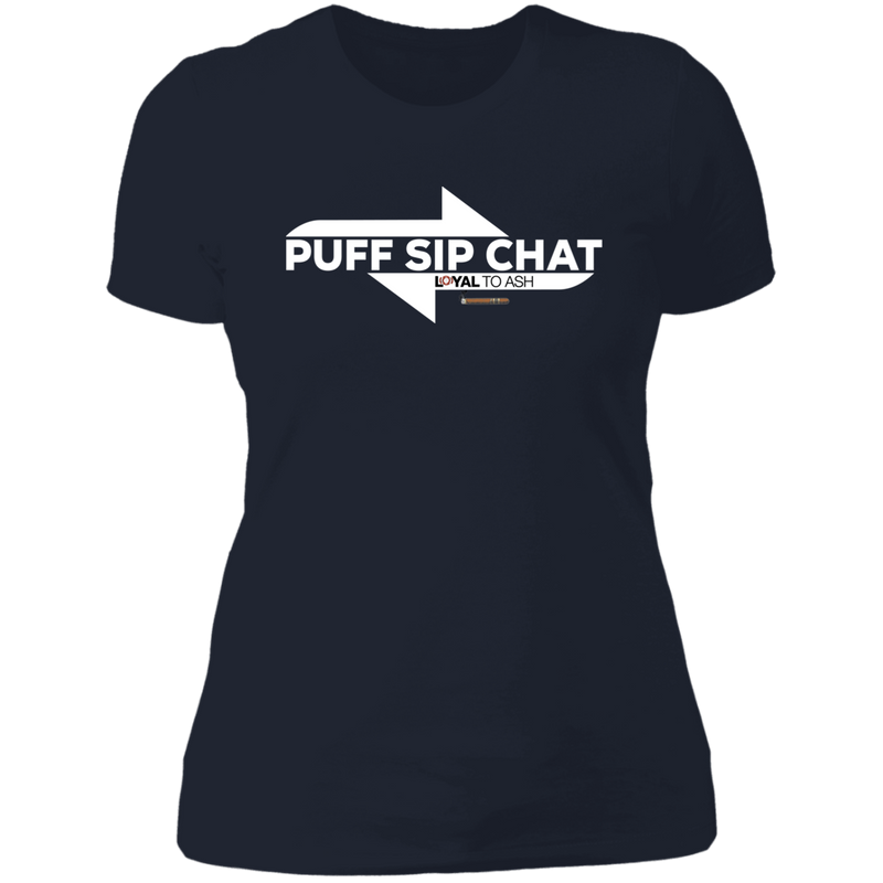 Puff Sip Chat Ladies' Boyfriend T-Shirt