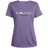 Loyal To Ash / Puff Sip Chat Ladies' Heather Scoop Neck Performance Tee