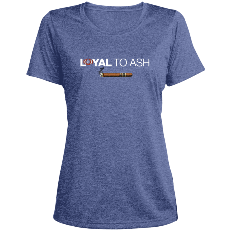 Loyal To Ash / Puff Sip Chat Ladies' Heather Scoop Neck Performance Tee