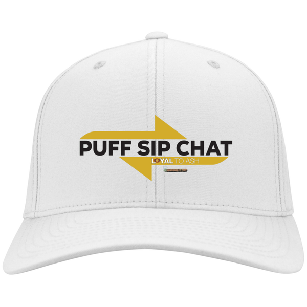 Puff Sip Chat Embroidered Flex Fit Twill Baseball Cap