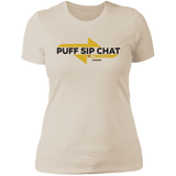 Puff Sip Chat Ladies' Boyfriend T-Shirt