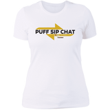 Puff Sip Chat Ladies' Boyfriend T-Shirt